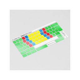 Gekleurde toetsenbordstickers om de letters op de toetsen af te dekken